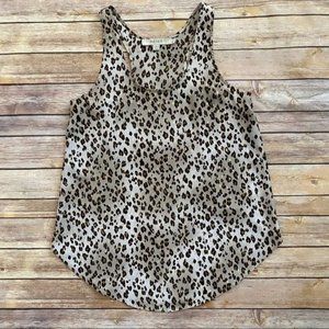 Reiss Leopard Print Sleeveless Blouse